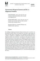 Autonomous Weapons Systems and the AI Alignment Problem