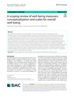 A scoping review of well-being measures: conceptualisation and scales for overall well-being