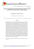 A primer on gathering and analysing multi-level quantitative evidence for differential student outcomes in higher education