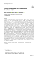 Discipline-specific feedback literacies: A framework for curriculum design