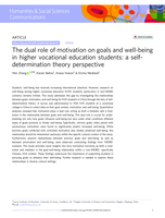 The dual role of motivation on goals and well-being in higher vocational education students: a self-determination theory perspective