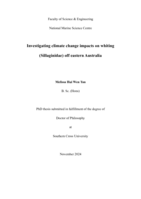 Investigating climate change impacts on whiting (Sillaginidae) off eastern Australia