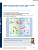 Facilitation-inhibition control of motor neuronal persistent inward currents in young and older adults