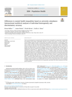 Differences in mental health inequalities based on university attendance: Intersectional multilevel analyses of individual heterogeneity and discriminatory accuracy