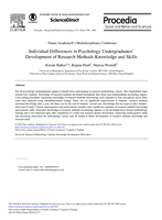 Individual Differences in Psychology Undergraduates' Development of Research Methods Knowledge and Skills