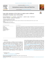 Large eddy simulation of CO2 direct air capture units in different atmospheric boundary layer wind profiles