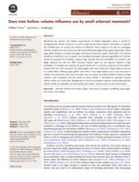 Does tree hollow volume influence use by small arboreal mammals?