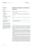 Editorial: Advances in robots for learning