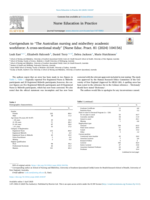 Corrigendum to "The Australian nursing and midwifery academic workforce: A cross-sectional study" [Nurse Educ. Pract. 81 (2024) 104156]