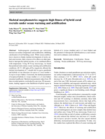 Skeletal morphometrics suggests high fitness of hybrid coral recruits under ocean warming and acidification