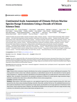 Continental-Scale Assessment of Climate-Driven Marine Species Range Extensions Using a Decade of Citizen Science Data
