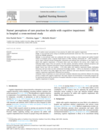 Nurses' perceptions of care practices for adults with cognitive impairment in hospital: a cross-sectional study