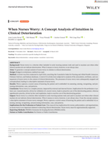 When Nurses Worry: A Concept Analysis of Intuition in Clinical Deterioration