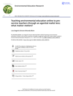 Teaching environmental education online to pre-service teachers through an agential realist lens: what matter matters ?