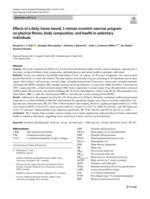 Effects of a daily, home‑based, 5‑minute eccentric exercise program on physical ftness, body composition, and health in sedentary individuals