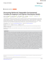 Harnessing Multiscale Topographic Environmental Variables for Regional Coral Species Distribution Models