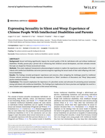 Expressing Sexuality in Silent and Weep: Experience of Chinese People With Intellectual Disabilities and Parents