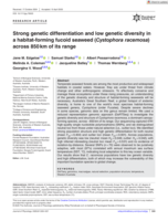 Strong genetic differentiation and low genetic diversity in a habitat-forming fucoid seaweed (Cystophora racemosa) across 850 km of its range