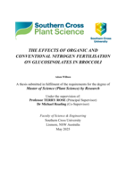 The effects of organic and conventional fertilisation on glucosinolates in broccoli