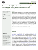 Response of a koala (Phascolarctos cinereus) source population following a large-scale progressive translocation harvest