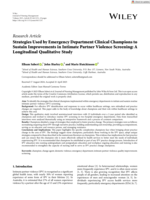 Strategies Used by Emergency Department Clinical Champions to Sustain Improvements in Intimate Partner Violence Screening: A Longitudinal Qualitative Study