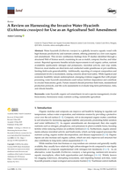 A Review on Harnessing the Invasive Water Hyacinth (Eichhornia crassipes) for Use as an Agricultural Soil Amendment