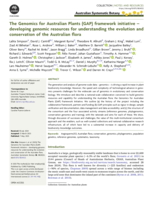 The Genomics for Australian Plants (GAP) framework initiative - developing genomic resources for understanding the evolution and conservation of the Australian flora