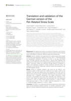 Translation and validation of the German version of the Pet-Related Stress Scale