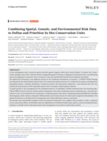 Combining Spatial, Genetic, and Environmental Risk Data to Define and Prioritize In&nbsp;Situ Conservation Units