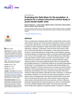 Evaluating the Safe Steps for De-escalation: A protocol for a mixed concurrent control study in acute mental health units