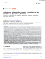 Codesigning Solutions for Assistive Technology Service Provision in Queensland, Australia