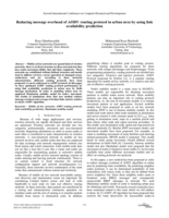 Reducing Message Overhead of AODV Routing Protocol in Urban Area by Using Link Availability Prediction