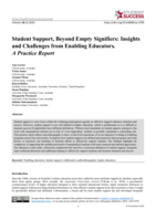 Student support, beyond empty signifiers: Insights and challenges from enabling educators. A practice report
