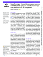 Neurophysiological characteristics accompanying runners with Achilles tendinopathy and their influence in triceps surae performance (PhD Academy Award)