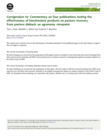 Commentary on four publications testing the effectiveness of biostimulant products on pasture recovery from pasture dieback: an agronomy viewpoint
