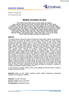 Welfare of broilers on farm