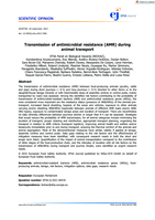 Transmission of antimicrobial resistance (AMR) during animal transport