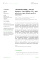 Dromedary camel's welfare: literature from 1980 to 2023 with a text mining and topic analysis approach