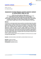 Assessment of animal diseases caused by bacteria resistant to antimicrobials: Dogs and cats