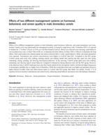 Effects of two different management systems on hormonal, behavioral, and semen quality in male dromedary camels