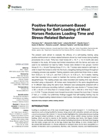 Positive Reinforcement-Based Training for Self-Loading of Meat Horses Reduces Loading Time and Stress-Related Behavior