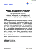 Assessment of the control measures of the category A diseases of Animal Health Law: Rift Valley Fever