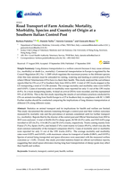 Road Transport of Farm Animals: Mortality, Morbidity, Species and Country of Origin at a Southern Italian Control Post