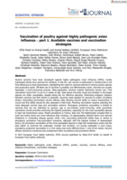 Vaccination of poultry against highly pathogenic avian influenza – part 1. Available vaccines and vaccination strategies