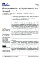 Carcass Lesion Severity and Pre-Slaughter Conditions in Heavy Pigs: A Prospective Study at a Commercial Abattoir in Northern Italy