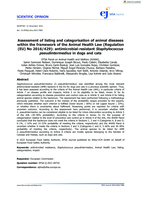 Assessment of listing and categorisation of animal diseases within the framework of the Animal Health Law (Regulation (EU) No 2016/429): antimicrobial‐resistant Staphylococcus pseudintermedius in dogs and cats