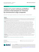 Analysis of current methods and Welfare concerns in the transport of 118 horses by commercial air cargo companies