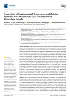 Association of environmental temperature and relative humidity with ocular and flank temperatures in dromedary camels