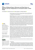Effects of Reduced Space Allowance and Heat Stress on Behavior and Eye Temperature in Unweaned Lambs: A Pilot Study