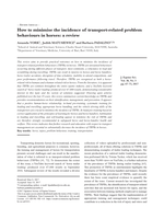 How to minimise the incidence of transport-related problem behaviours in horses: a review